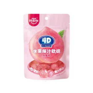Amos 4D Peach Fruit Filled Gummy Candy