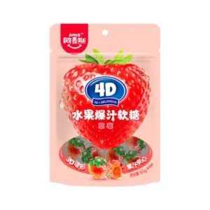 Amos 4D Fruit Gummy Strawberry Burst.