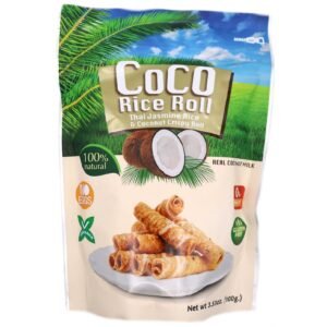 Coco Rice Roll Thai Jasmine Rice & Coconut Crispy Roll 100g